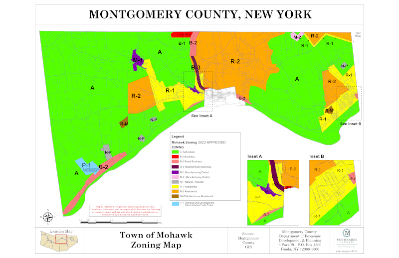 Town of Mohawk Zoning Map 2023